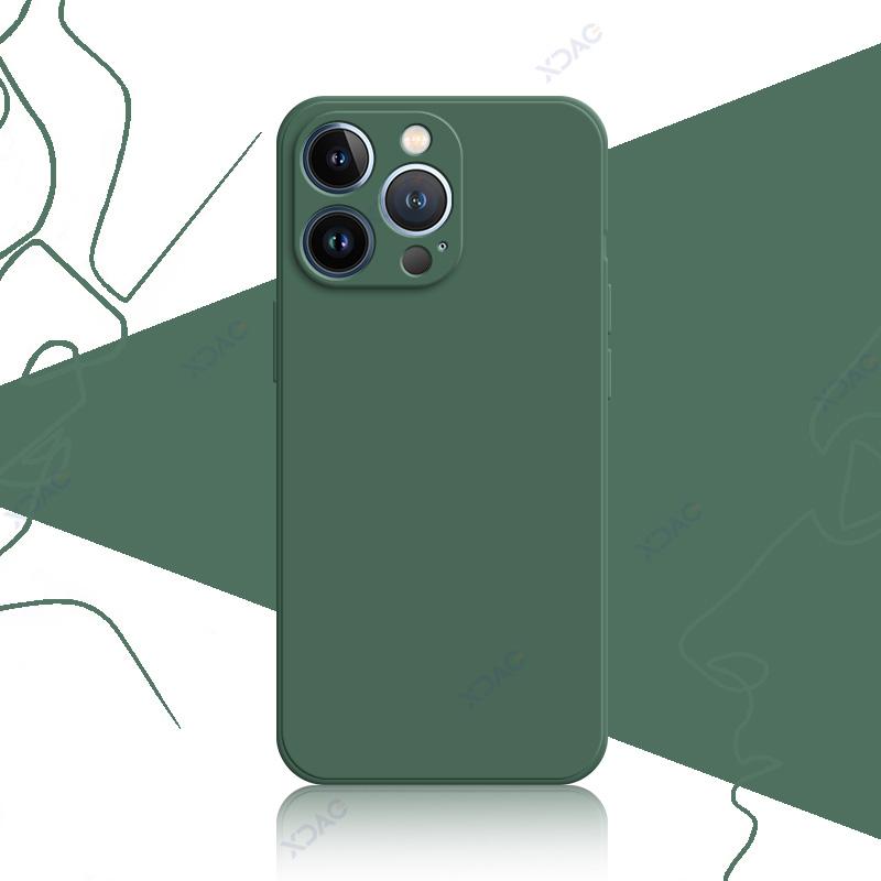 Роскошные чехлы для iPhone 12 13 Pro Max mini 360 Edge Защитный квадратный жидкий силиконовый корпус для мобильного телефона