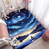 Mysterious Beautiful Starry Sky Carpet, Living Room Bedroom Office Area Children's Room of Choice, Non-slip Machine Washable Mat