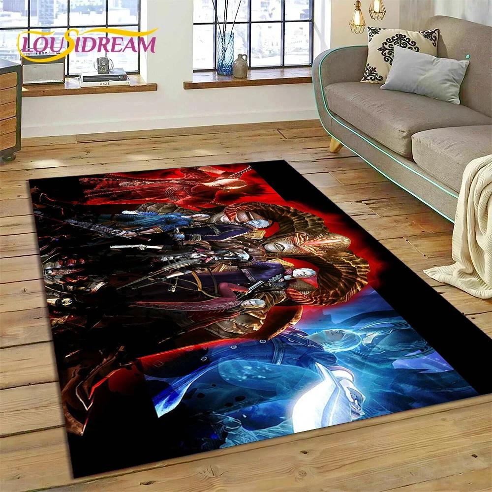 DMC Game 3D D-Devil May Cry Cartoon Carpet Rug for Bedroom Living Room Home Sofa Decoration,Children Game Large Decor Floor Mat