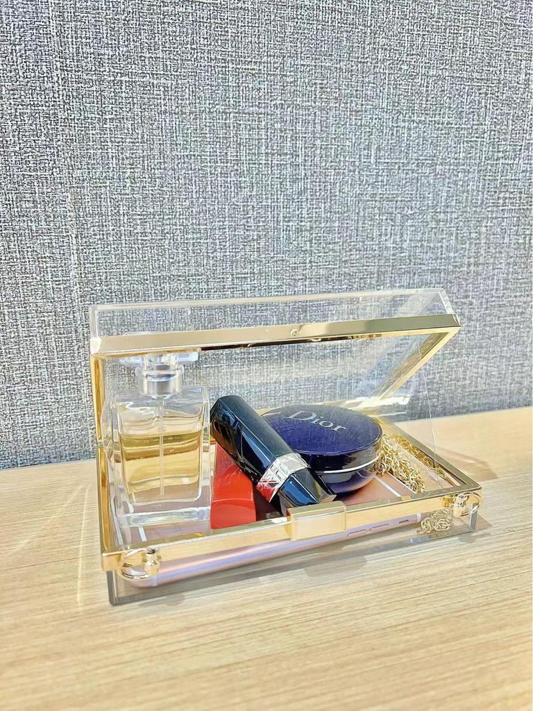 Transparent Acrylic Crossbody Chain Bag - Women's Evening Jelly Handbag