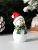 Mini Christmas Figurines Cute Snowman,Santa & Reindeer Design Desktop Ornaments Small Resin Decor for Xmas Tree, Home&Party Gift