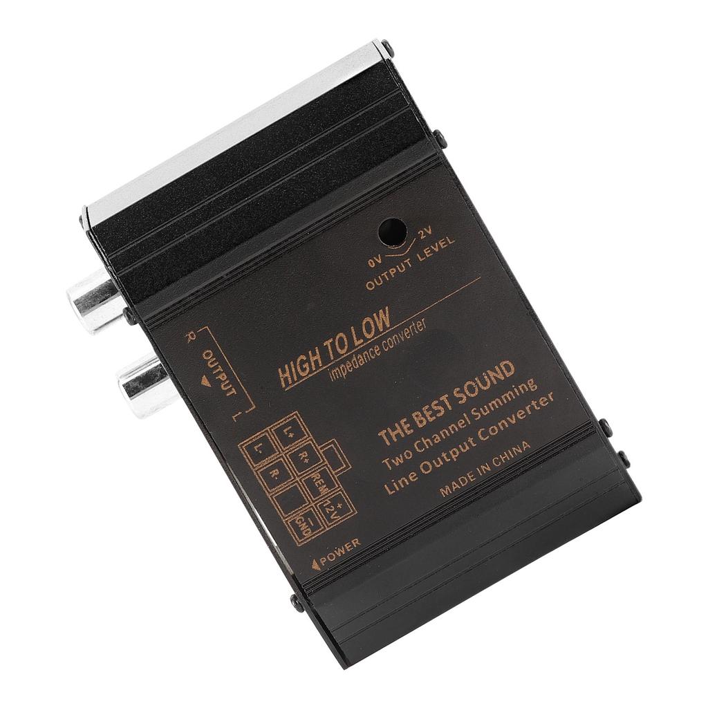 12V Car Audio Speaker High To Low Level Converter Adapter Connector RCA Port AntiInterference