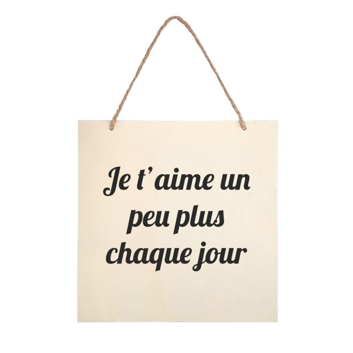 Carré à suspendre - Bois - 20x20x0,4 cm - A décorer et personnaliser