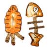 Деревянная рыбья кость Игрушка для прорезывания зубов у кошек Двусторонняя Жареная каракатица Грызунок Палочка с кошачьей мятой Стоматологическое здоровье Чистка зубов Интерактивная игрушка Товары для домашних животных