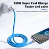 Тип кабеля для быстрой зарядки из жидкого силикона 120 Вт для IPhone 14 Xiaomi Huawei Samsung USB C Micro USB зарядный кабель для игр