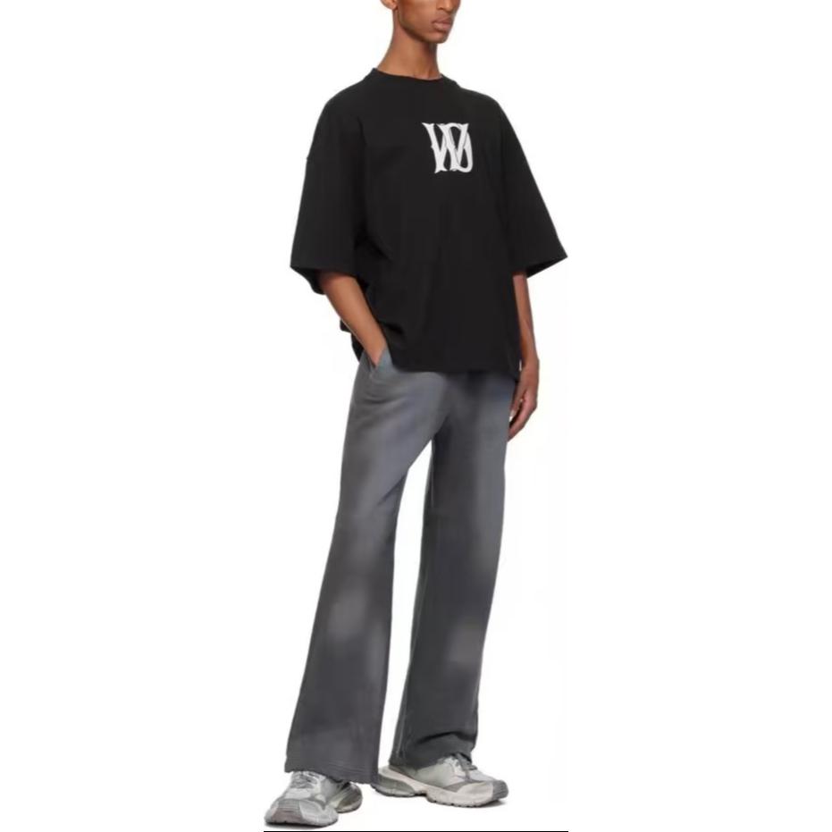 WE11DONE FW24 T Shirt Unisex Black WD-TT3-24-744-U-BK