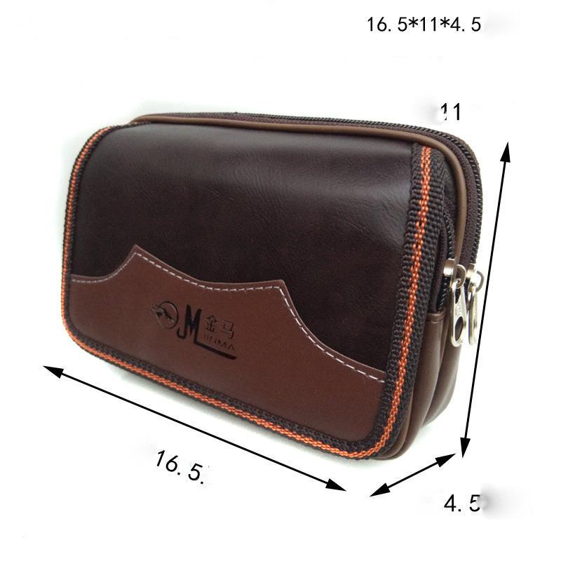 Универсальная кожаная поясная сумка, зажим для ремня для телефона, чехол для мобильного телефона, поясная сумка, кошелек, для путешествий на открытом воздухе, пешего туризма