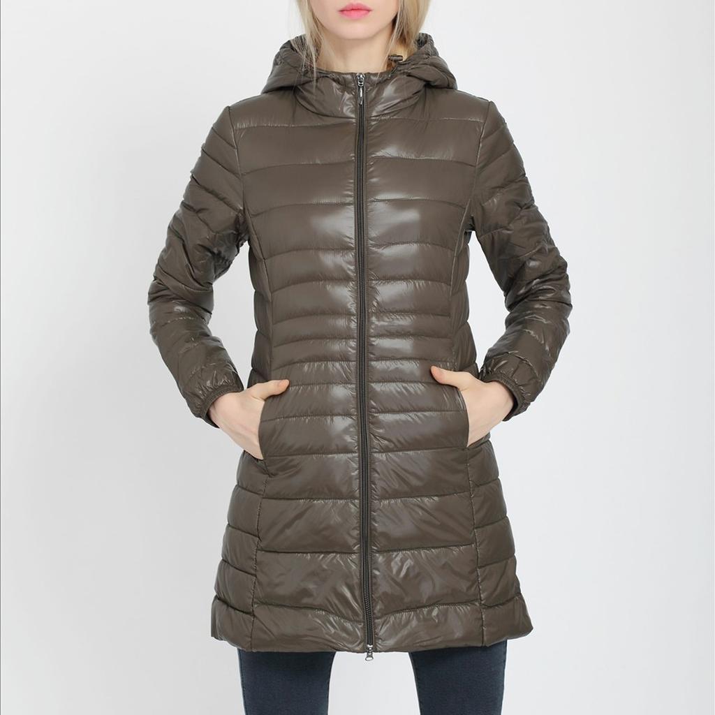 Jonathan Женская легкая верхняя одежда с капюшоном на молнии пальто пуховики