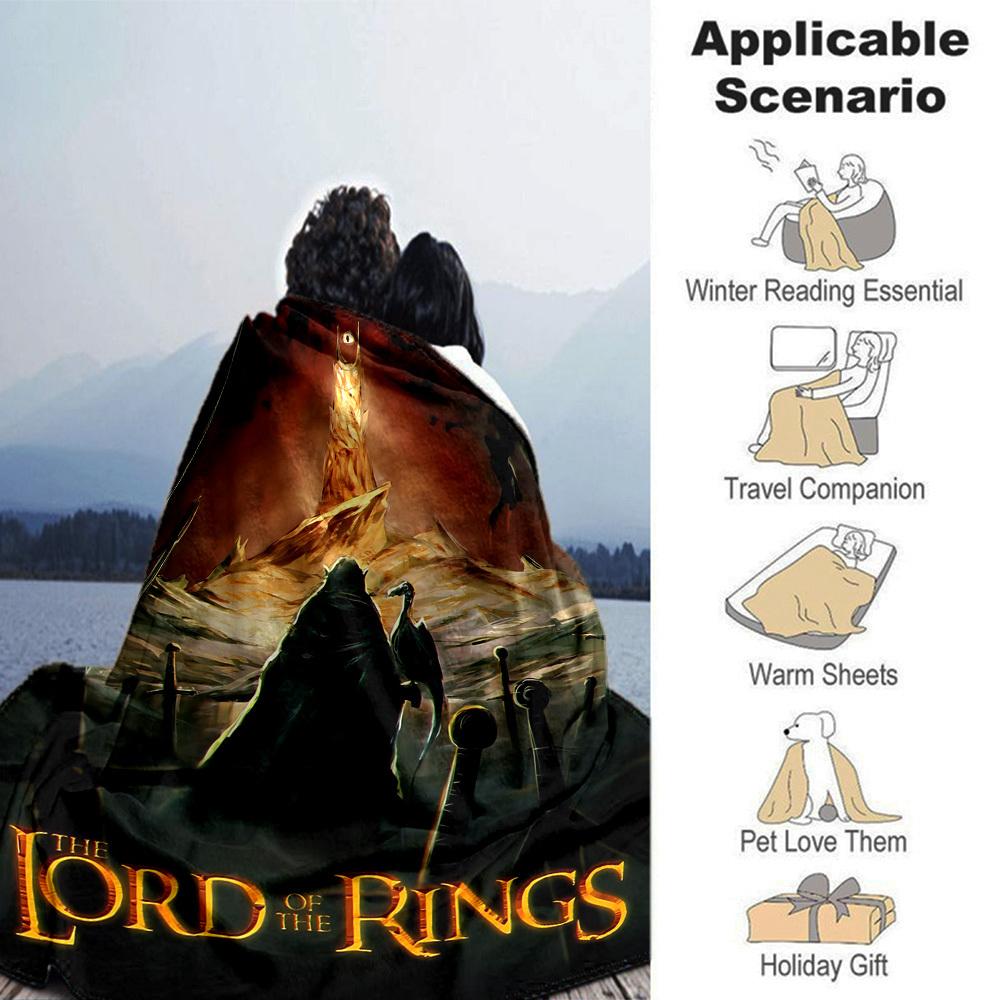 1pc The Lord of the Rings Flannel Blanket Soft Warm Throw for Home, Office, Travel, All-Season Cozy Bedding Gift L1378