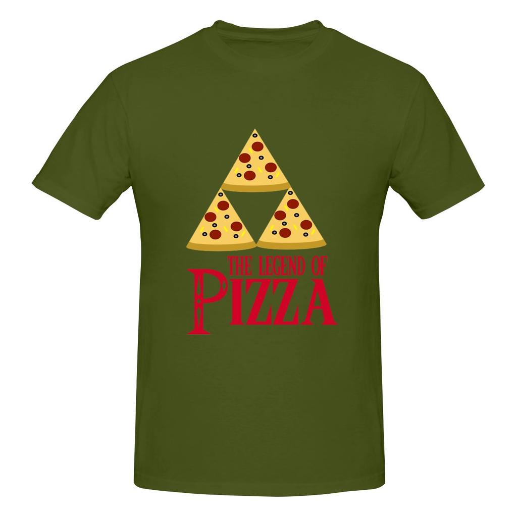 The Legend Of Pizza American Style Tshirtniche Design Seamless Splicing Cotton Tee