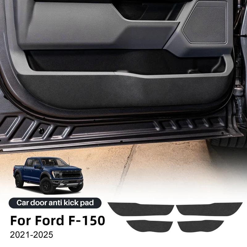 Накладки на двери от пинков для Ford F-150 2021 2022 2023 2024 2025 LHD RHD Автомобильные кожаные карбоновые коврики Отделка Аксессуары.