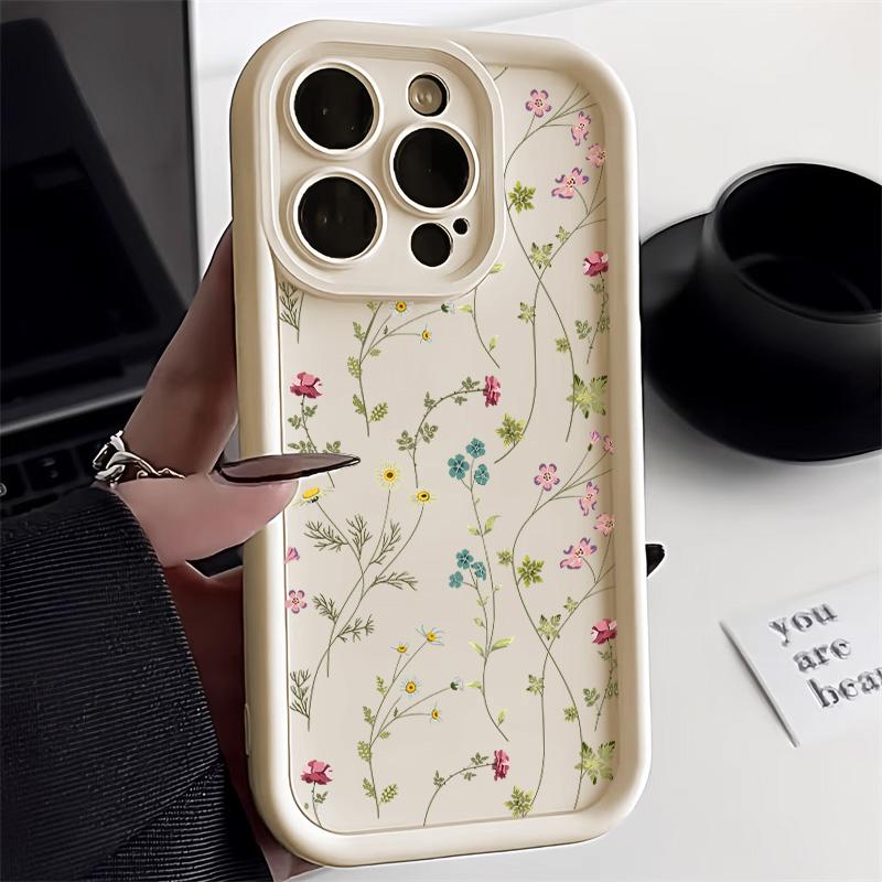 Чехол-органайзер Dark Floral Meadow для телефона iPhone 17 16 15 14 13 12 11 Серии Pro Max Plus Двухслойная защита