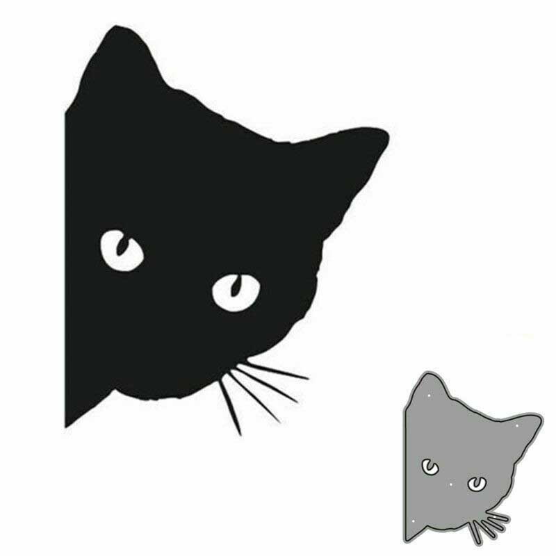 Cat Dies Трафареты Изготовление открыток Бумага DIY Craft Metal Cutting