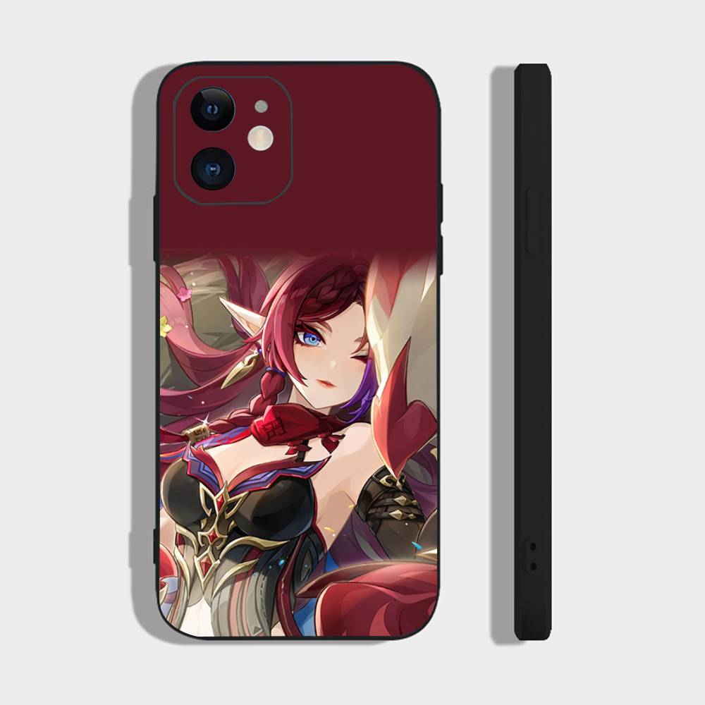 Game Genshin Impact Chasca Phone Case For IPhone 17 Air 16 15 14 13 Pro Max 11 12 Black Silicone Cover