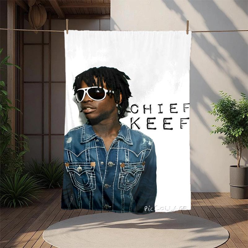 Chief Keef Flannel Blanket Soft Warm All-Season Throw, Design for Camping, Car Travel, Hiking Sofa, Bed, Office Perfect Gift for Parties