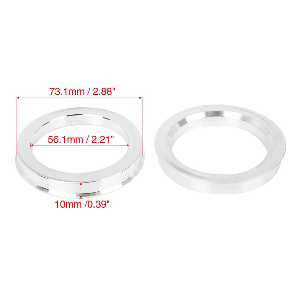 uxcell Переходное кольцо, 2,9 дюйма (73.1 мм) / 2,2 дюйма (56,1 мм) Ступица колеса