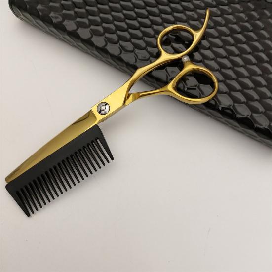 Профессиональные парикмахерские ножницы, 6,0-дюймовые, острые как бритва ножницы для стрижки волос из нержавеющей стали со съемной расческой, профессиональные парикмахерские инструменты