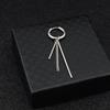 Jungkook Earings Long Stick Bts Earrings Men and Women Stainless Steel Tassle Earrings Ear Clips Style 1 One Piece