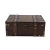 Lockable Wooden Trinket Box with Lock Antique Style Storage Chest for Jewelry Photos Props Display Keepsakes Organiser