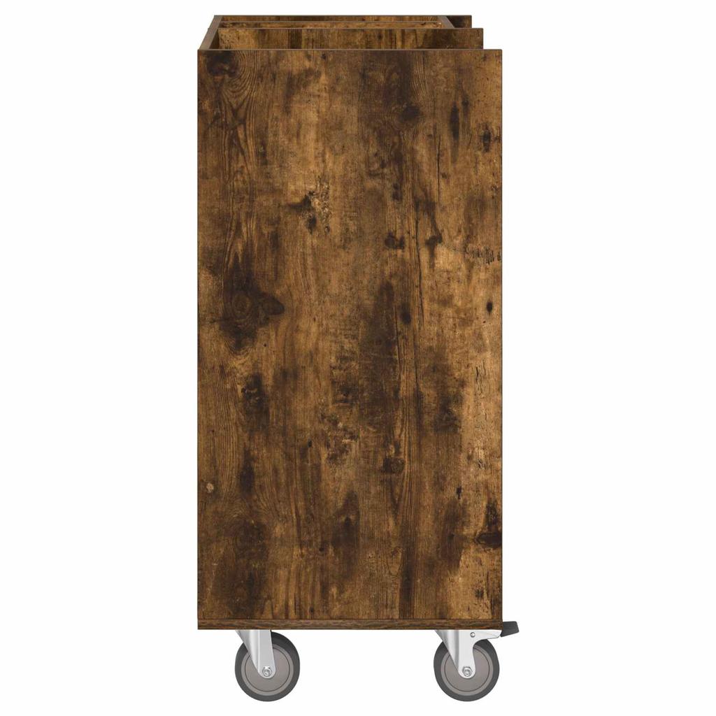 Golf Cabinet with Wheels Uni Smoked Oak 65 x 45 x 98 cm