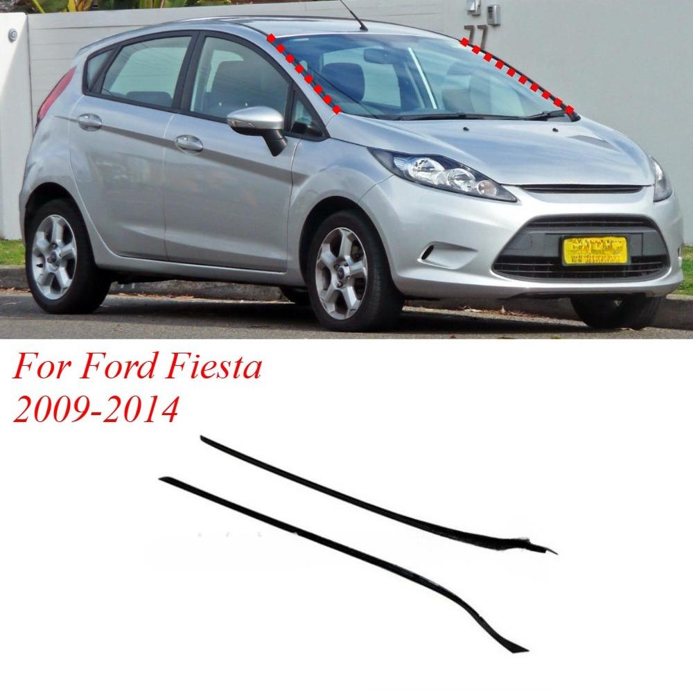 XFVD7 2 Pcs Window Weatherstrip Outer Moulding Trim for Ford Fiesta 2009-2014 Front Windshield Rubber Seal Be8Z5403136A