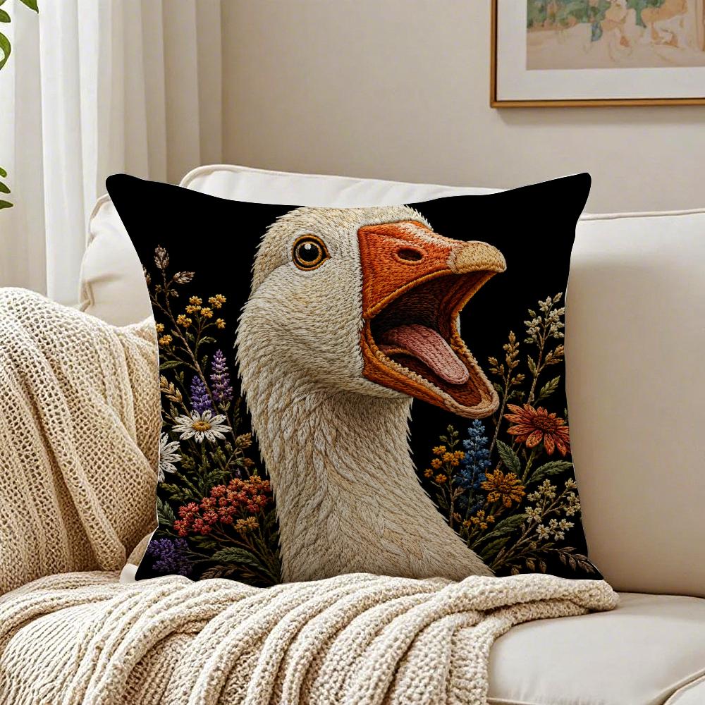Scream Animals Retro Cushion Cover Breathable Organic Short Plush Cushion Covers Machine Washable WrinkleResistant Soft Durable