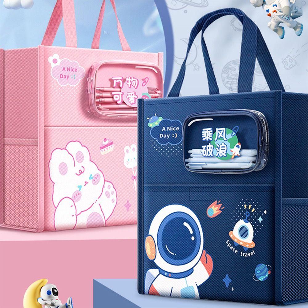 3/5-Layer Tutorial Bag Large-capacity A4 File Bag Cartoon Art Storage Bag boys girls