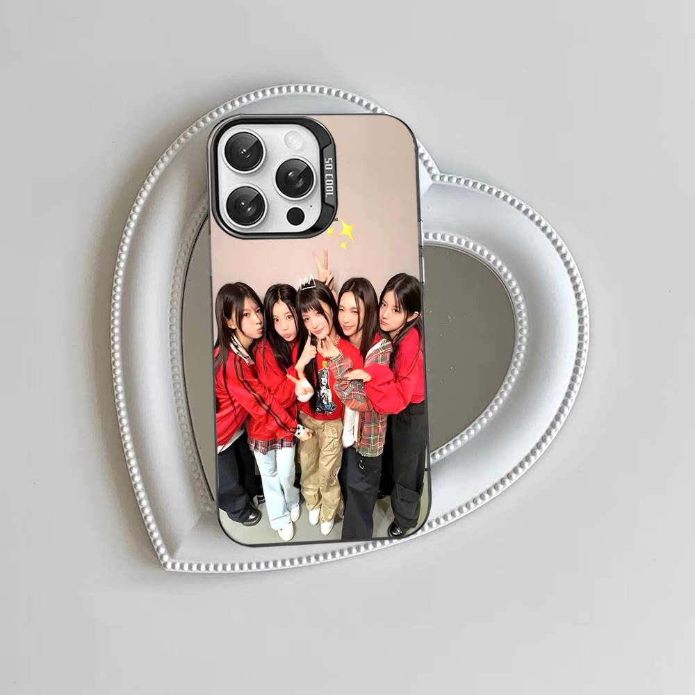 I-illit KPOP Для iPhone 15 14 13 Plus 17 16 12 11 Pro Max Матовый Цветной Серебристый Роскошный Чехол для Телефона