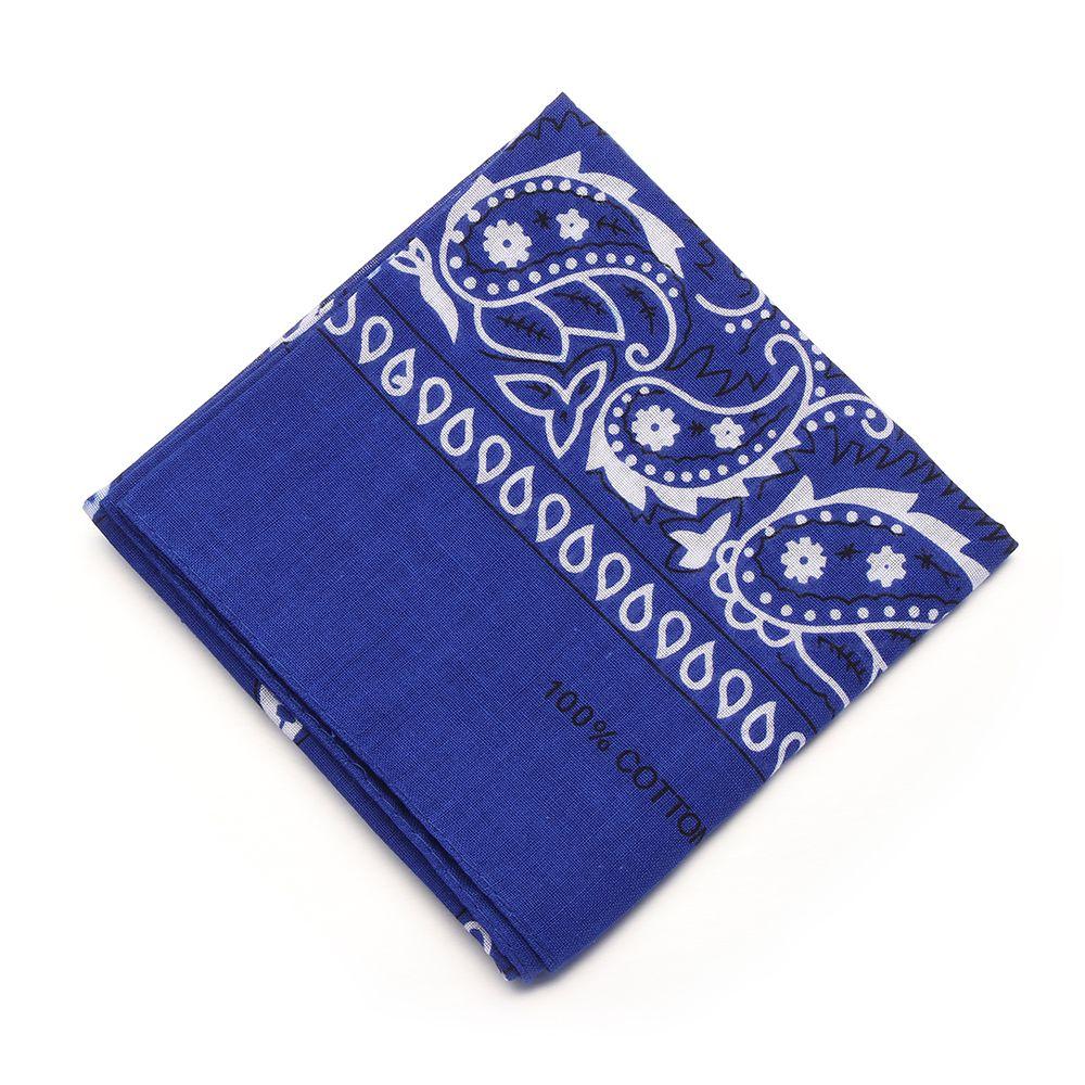 Головной убор Носовой платок 100% Хлопок Повязка для волос Пейсли Бандана Принтованные Квадратные Шарфы Напульсник