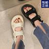 Xiaoxiangfeng Sandals Girl 2025 New Fairy Style Thick-soled Versatile Flat-soled Sports Velcro Women's Shoes Ins Tide