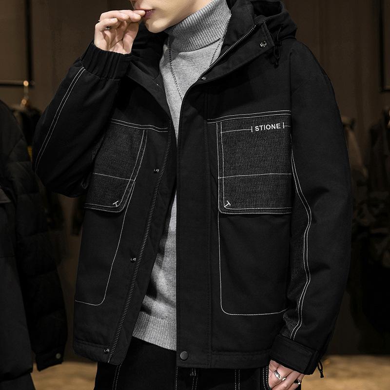 Пуховик мужской короткий модели, новая зимняя утолщенная модная красивая одежда куртка