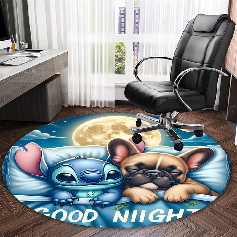 1pc S-Stitch11 Carpet, Round Rug, Comfortable, Suitable for Entryways, Living Rooms, Office, And Bedrooms, Christmas Decoration