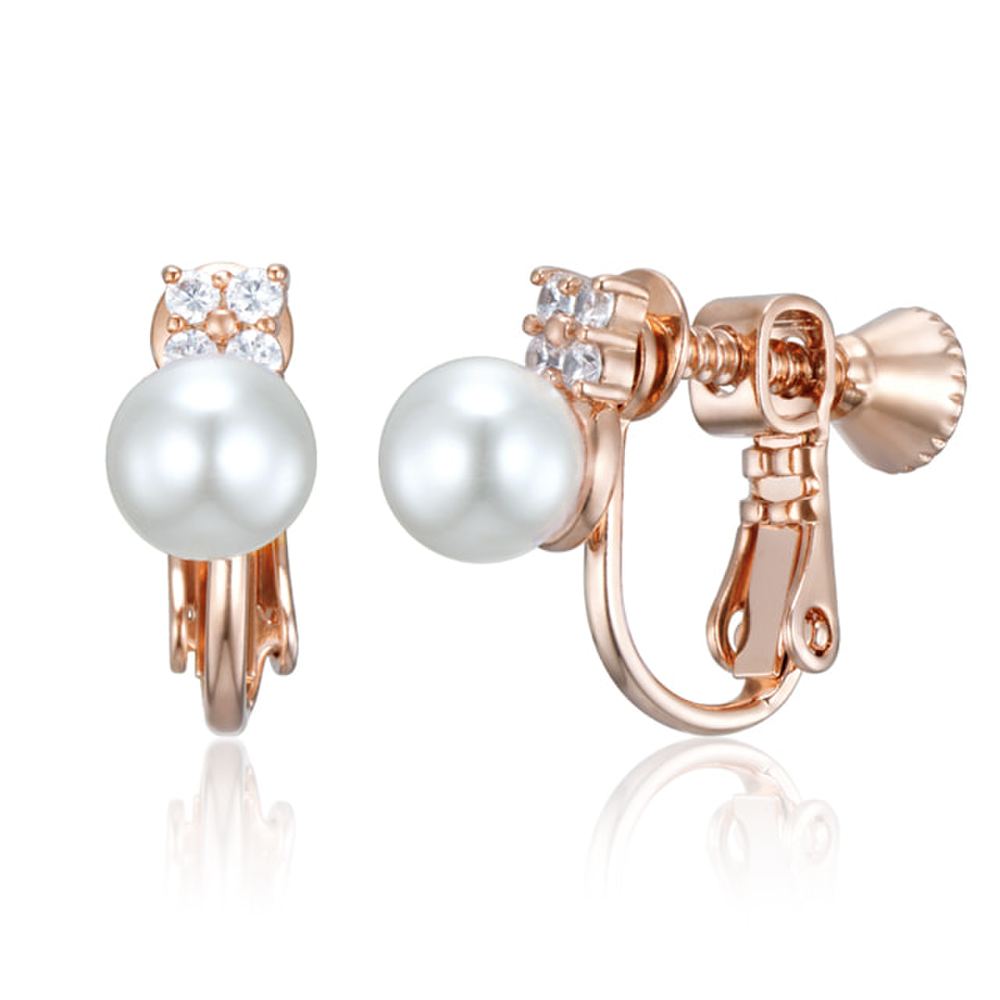 Shine Rose Pearl Earrings Elspee501