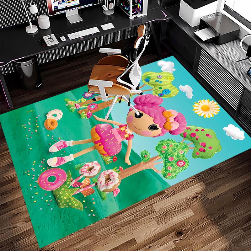 1 шт. Ковер с принтом Lalaloopsy - Мягкий, Моющийся, Нескользящий Коврик для Помещений для Офисных Стульев, Гостиной, Домашнего Офиса, Декоративный Ковер