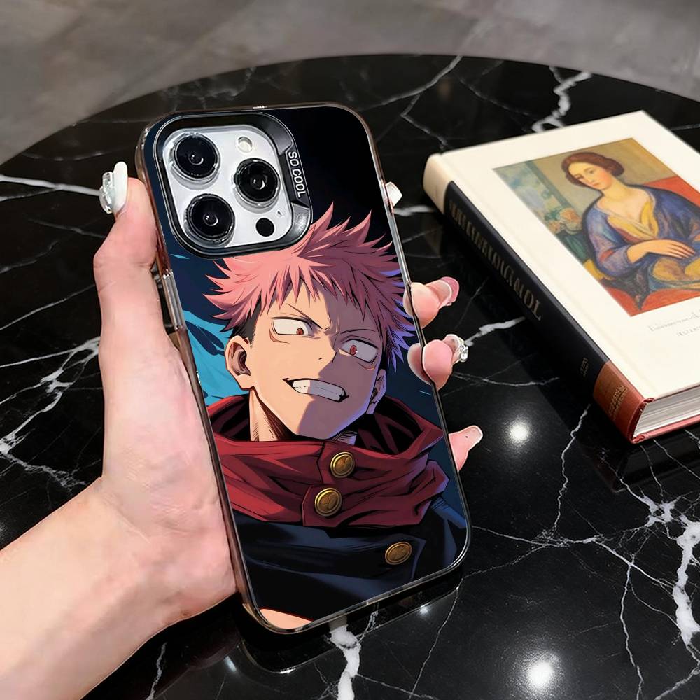 Jujut-su Y-Yuji I-Itadori-YI K-Kaisen Phone Case For iPhone 17,16,15,14,13,12,11 Plus,Pro,Colorful Silver Phone case Funda Cover