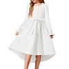 Girls' Long Sleeve Dress Belted Semi-Formal Party Dress