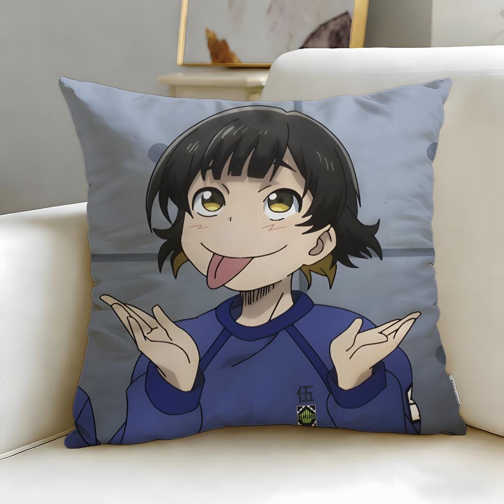 Популярный аниме Blue Lock Наволочка Мягкая и Легко стирающаяся – Универсальная для Дивана, Кровати, Путешествий и Офиса
