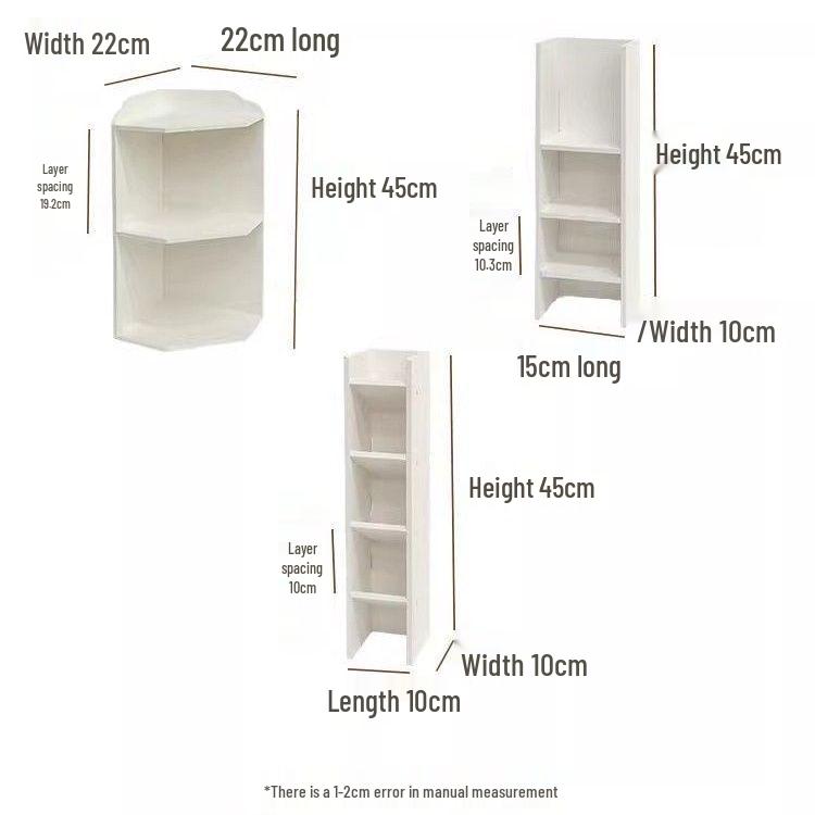 Student Dormitory Corner Desk with Bookshelf and Storage