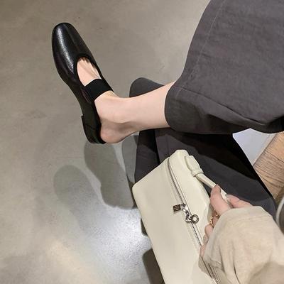 Виноградный Дом~ Издание из овчины Осень Новые Французский Круглый Носок Эластичный Ремень Универсальные Удобные Балетки Мэри Джейн Женские