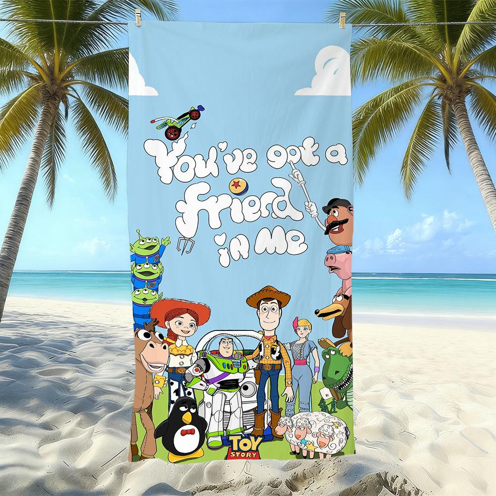 New Bath Light Beach Towel Children'S Adult Toy Story Bath Towel Water-Absorbing Quick-Drying Towel