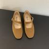 French Retro Red Mary Jane Shoes Women's 2025 New Autumn Temperament Square Head Ballet Flat Bottom Shallow Mouth Single Shoes