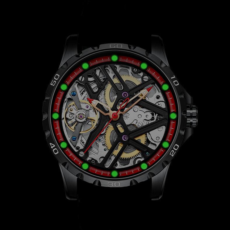 AILANG новые часы полые полностью автоматические механические часы водонепроницаемые мужские часы силиконовая лента