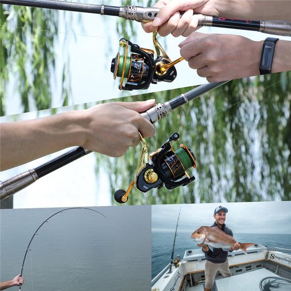 Набор удочек и катушек Sougayilang, портативная телескопическая удочка длиной 1,8-3,0 м с комплектом рыболовных катушек 12 + 1BB для пресноводной рыбалки