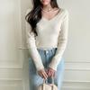New ArriVals Open Run V Neck Slim FiT Long sleeVe Spring T shirT