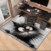 Black Cat In Sunflower Town Office Rug Chair Mat, Game Carpet, Suitable for Front Door, Bedroom, Living Room, Desk, Holiday Gift