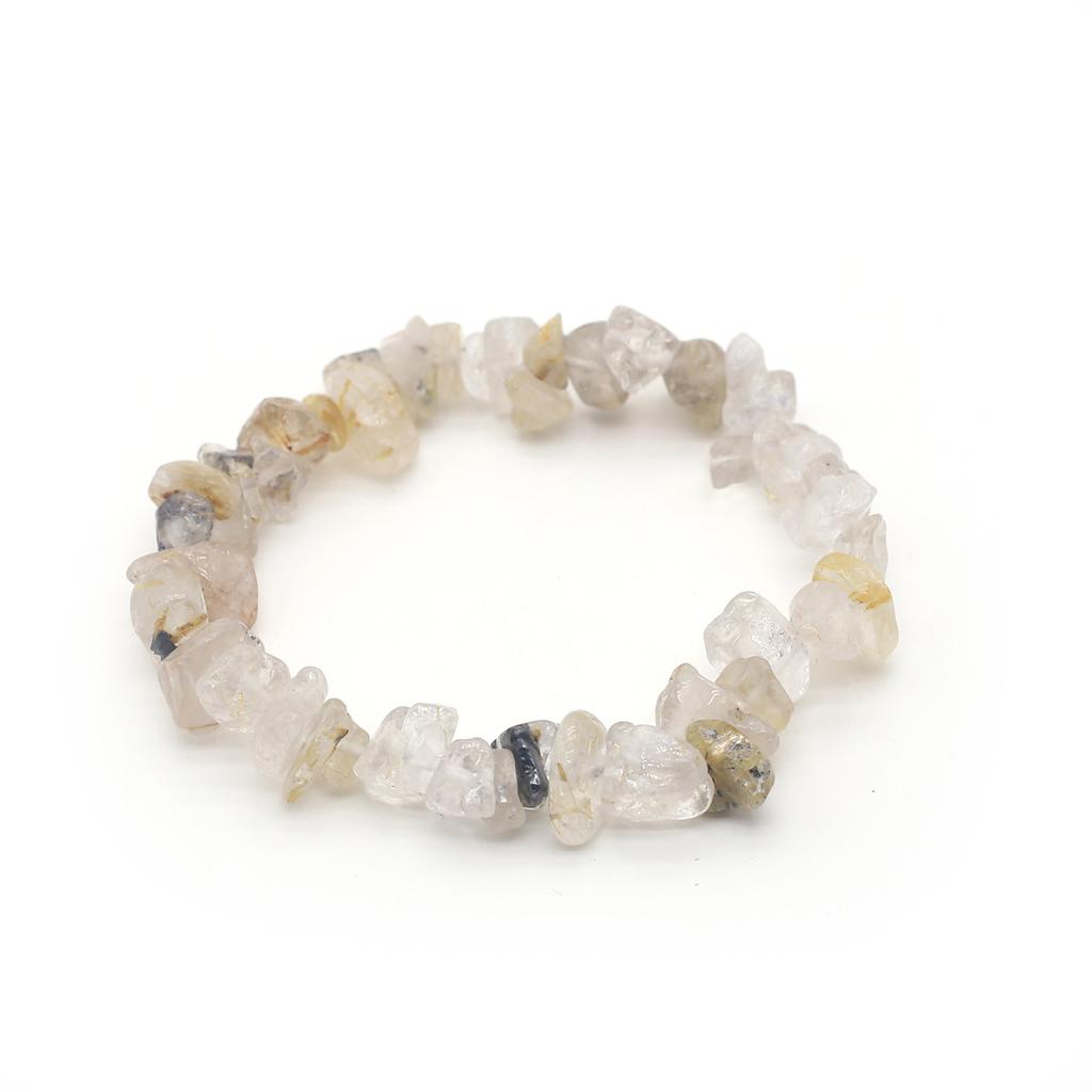 1 шт., браслет из натурального камня, нерегулярный кристалл, аметист, агат, флюорит, синяя бирюза, опал, браслеты для женщин и мужчин, ювелирные изделия 19 см