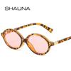 SHAUNA модные маленькие овальные солнцезащитные очки женские оттенки UV400 винтажные прозрачные линзы Ocean мужские трендовые солнцезащитные очки в стиле панк