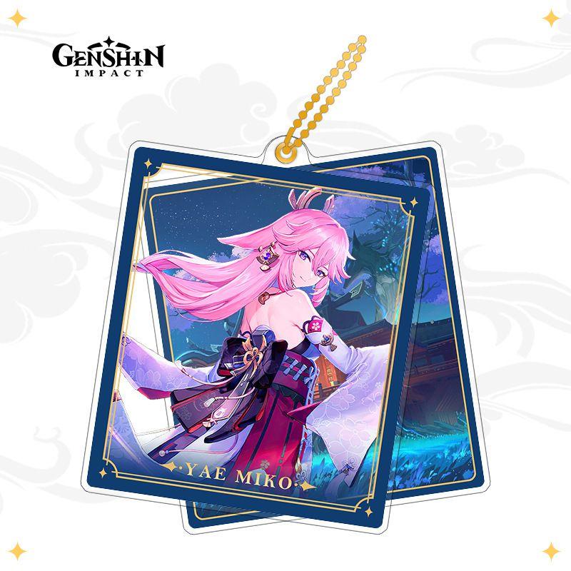 Высококачественный брелок Genshin Impact с двухсторонним дизайном