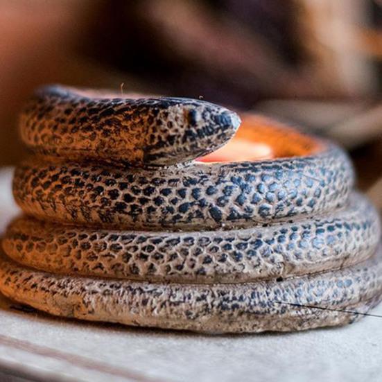 Спиральная змея Бетонный подсвечник Подставка для свечей в виде свечи Реалистичная 3D змея