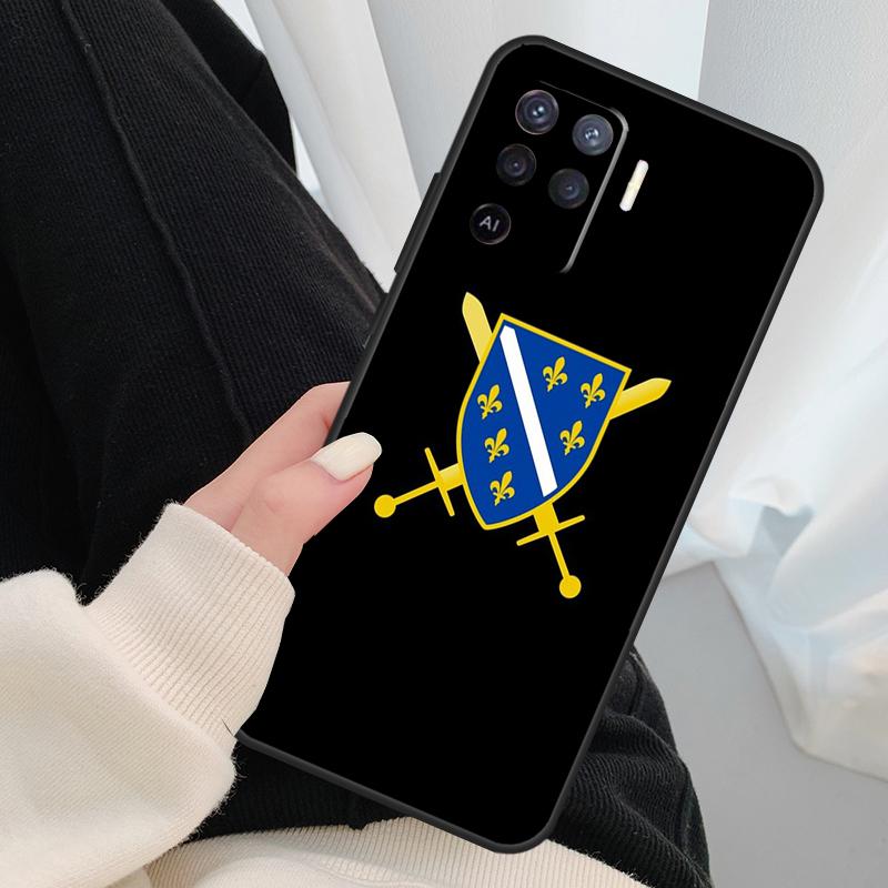 Чехол-флаг Боснии для Oppo A40 A60 A80 A5 Pro A15 A16 A17 A57 A77 A94 A74 A54 A76 A96 A18 A38 A58 A78 A98